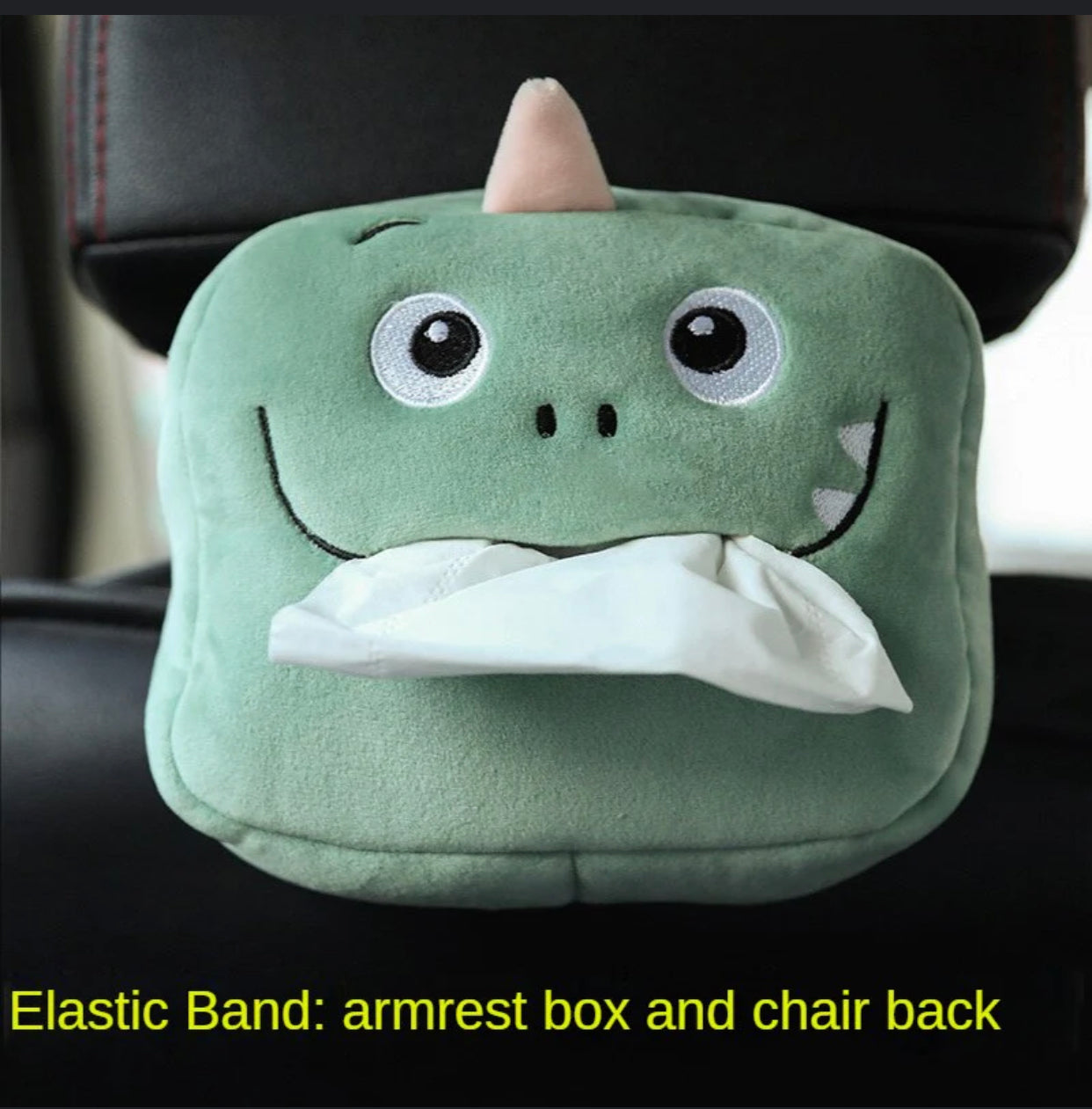 Dinosaur Plush Tissue Box / Baby Wipes Holder For Car