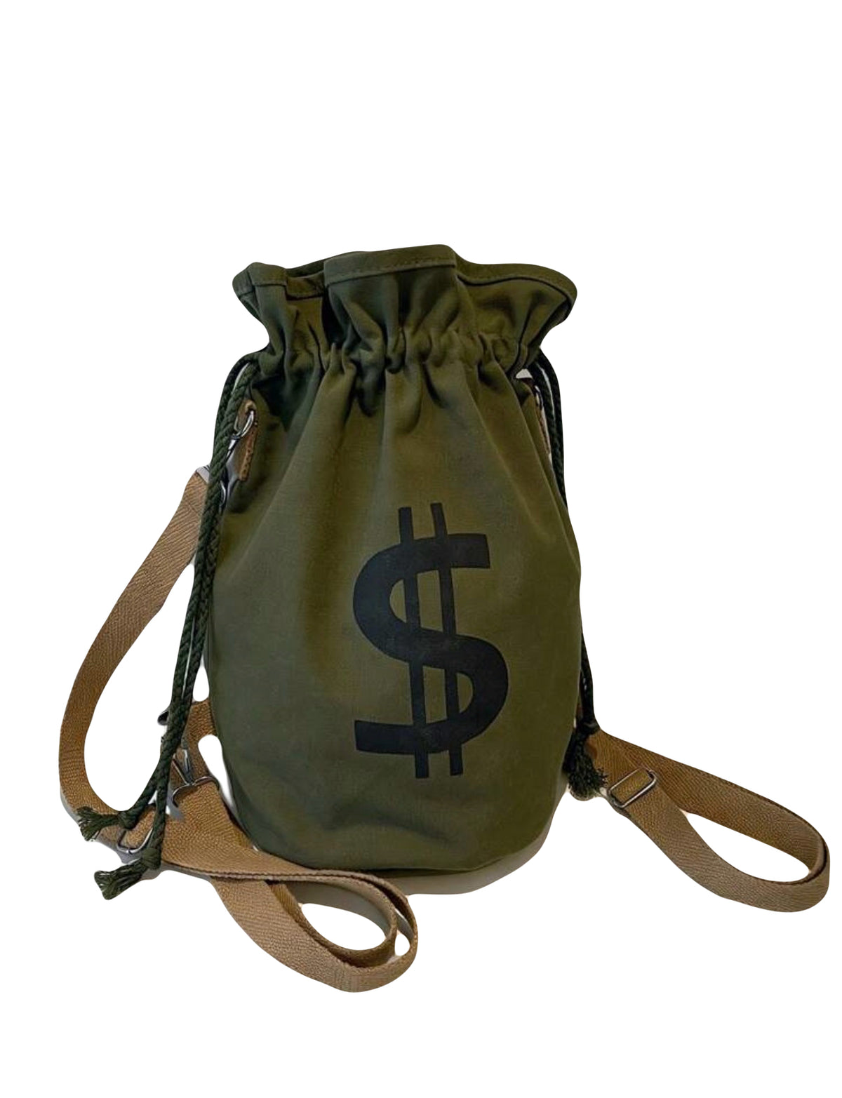 Draw String Money Sign Bucket Bag