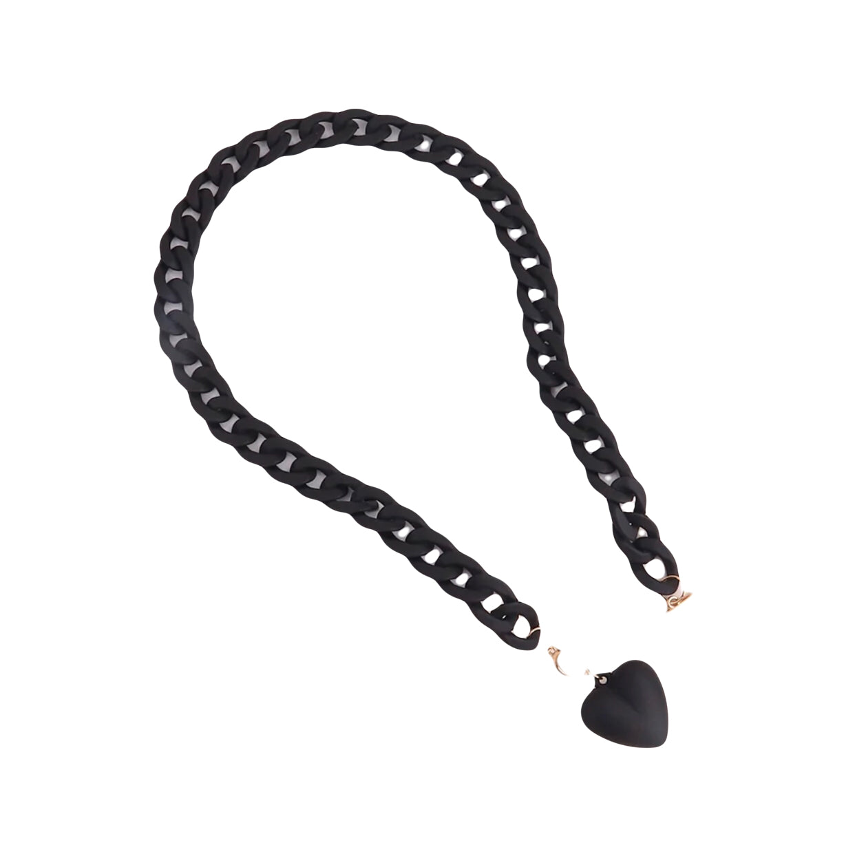 Acrylic Chain Heart Pendant Necklace Jewelry