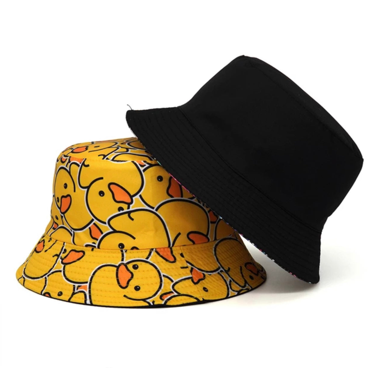 Reversible Yellow Duck Bucket Hat for Kids