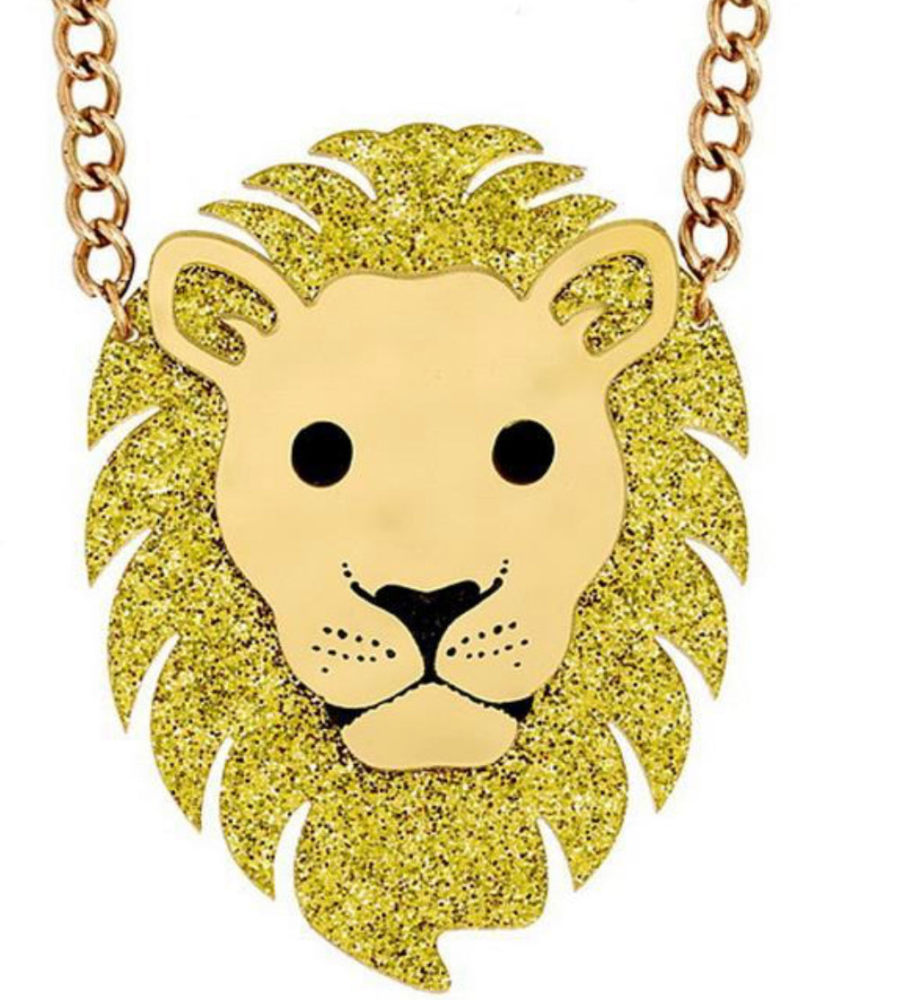 Lion Acrylic Necklace Pendant Jewelry