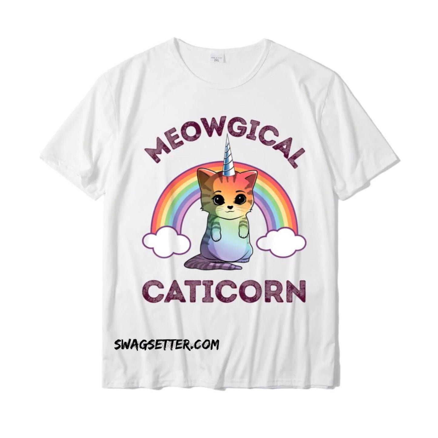 Meowgical Caticorn T Shirt Cotton Casual