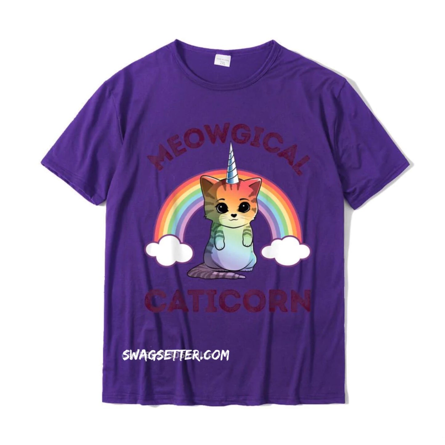 Meowgical Caticorn T Shirt Cotton Casual