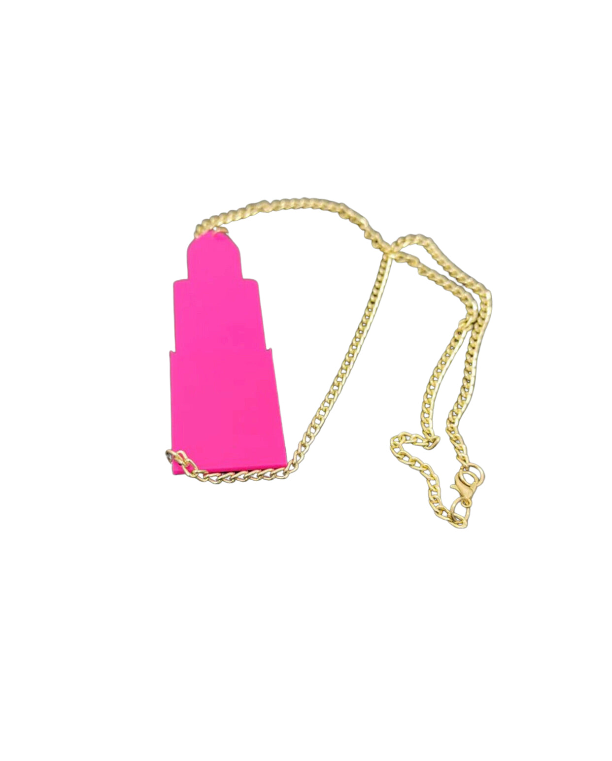 Big Lipstick Pendant Necklace Women Acrylic Jewelry