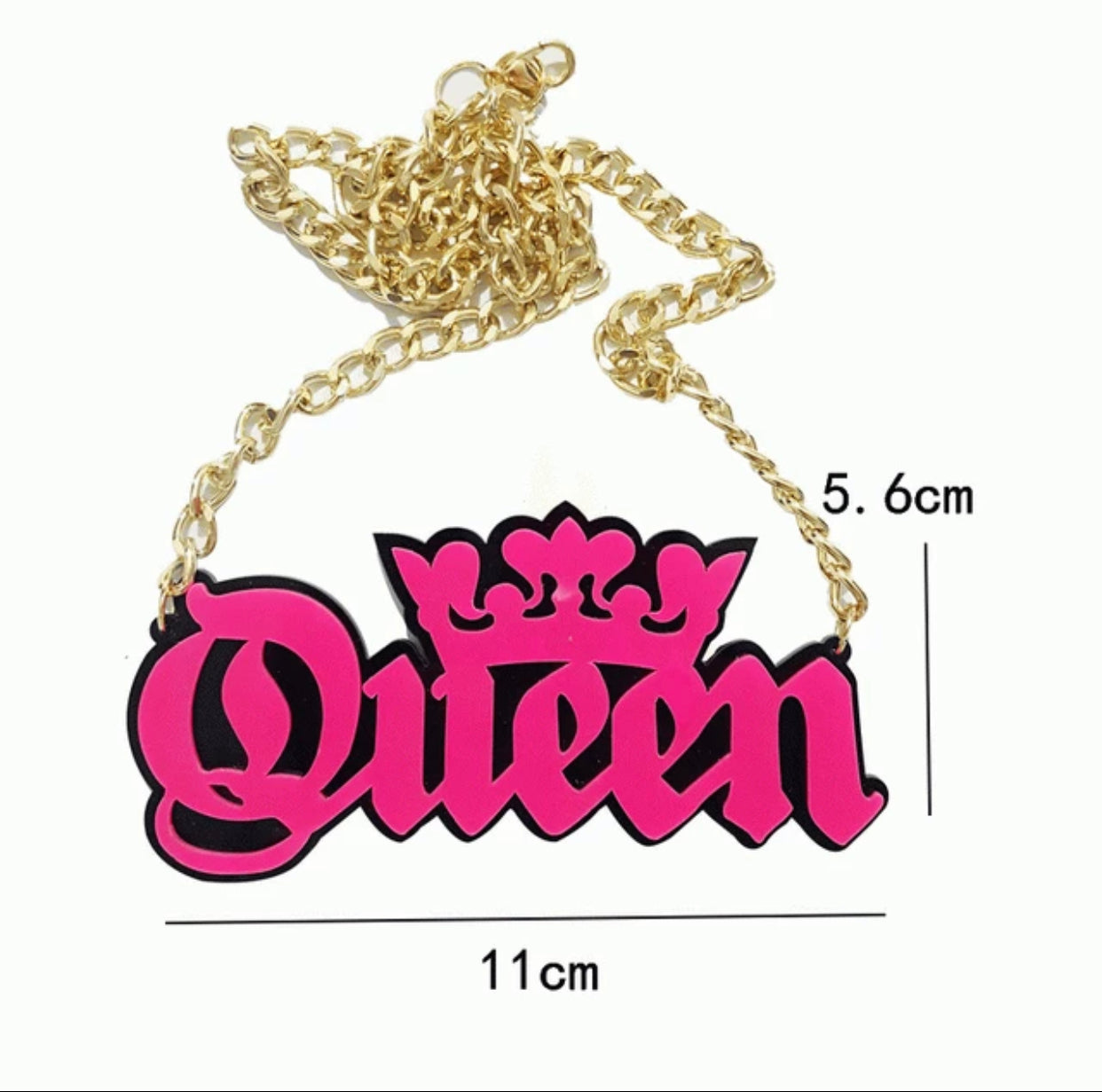 Queen Acrylic Necklace Jewelry
