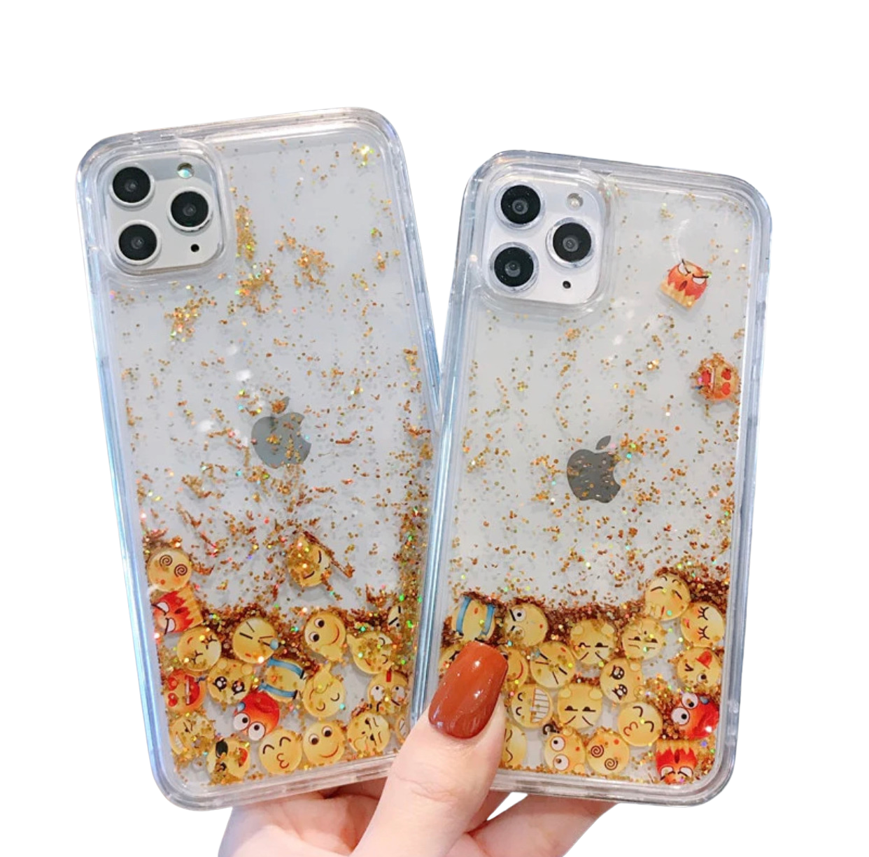 Floating Emoji Liquid Case For iphone