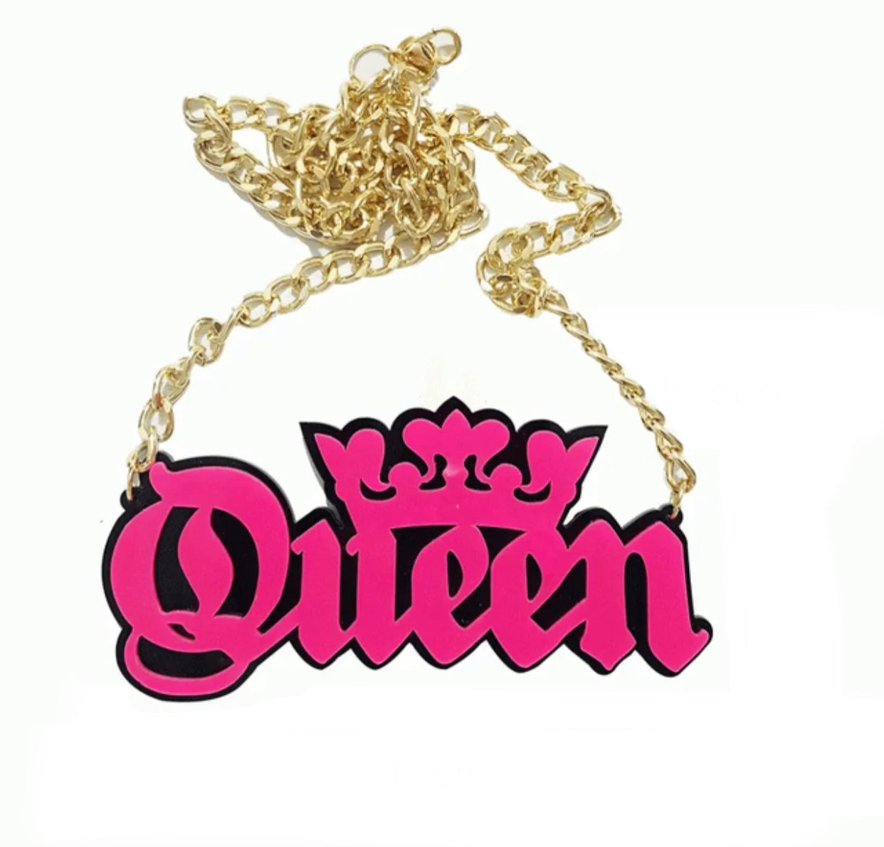Queen Acrylic Necklace Jewelry