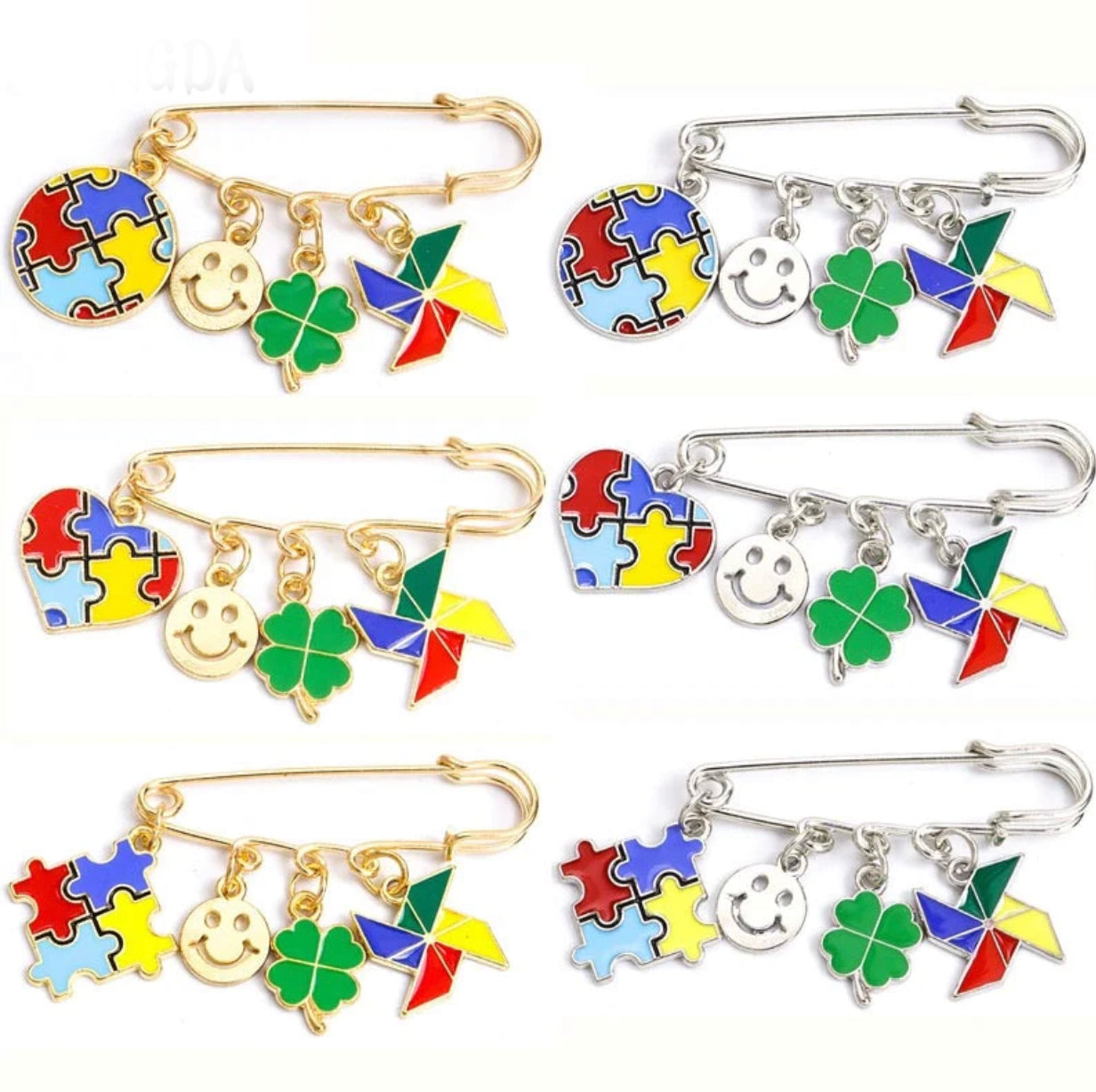 Autism Awareness Enamel Pins Brooches Jewelry