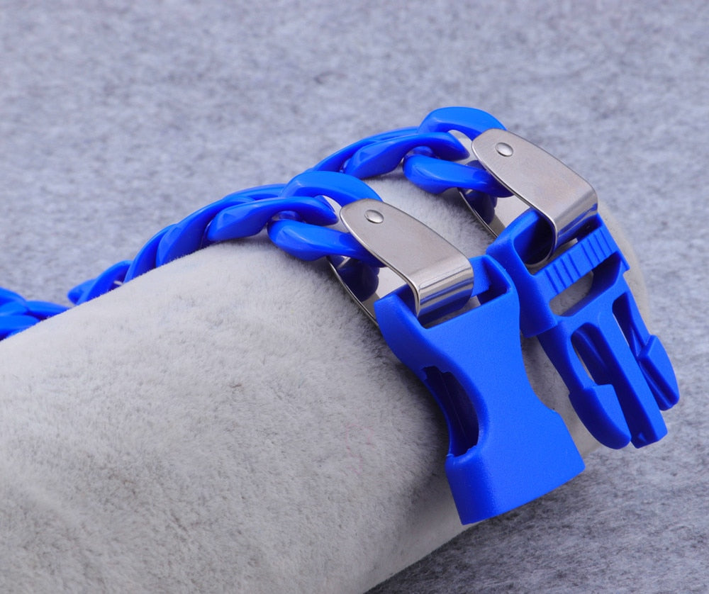 Acrylic Chain Padlock Necklace Chunky Chain Buckle Pendant Fashion Jewelry