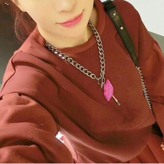 Red Crystal Lips Lipstick Chokers Necklace Jewelry