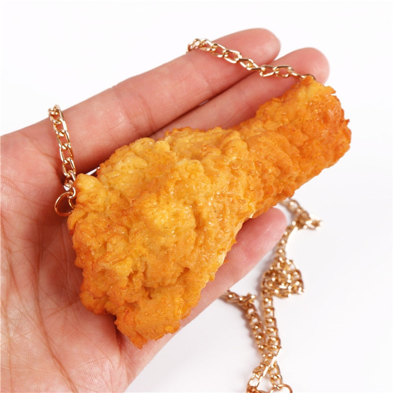 Fried Chicken Pendant Necklace Jewelry