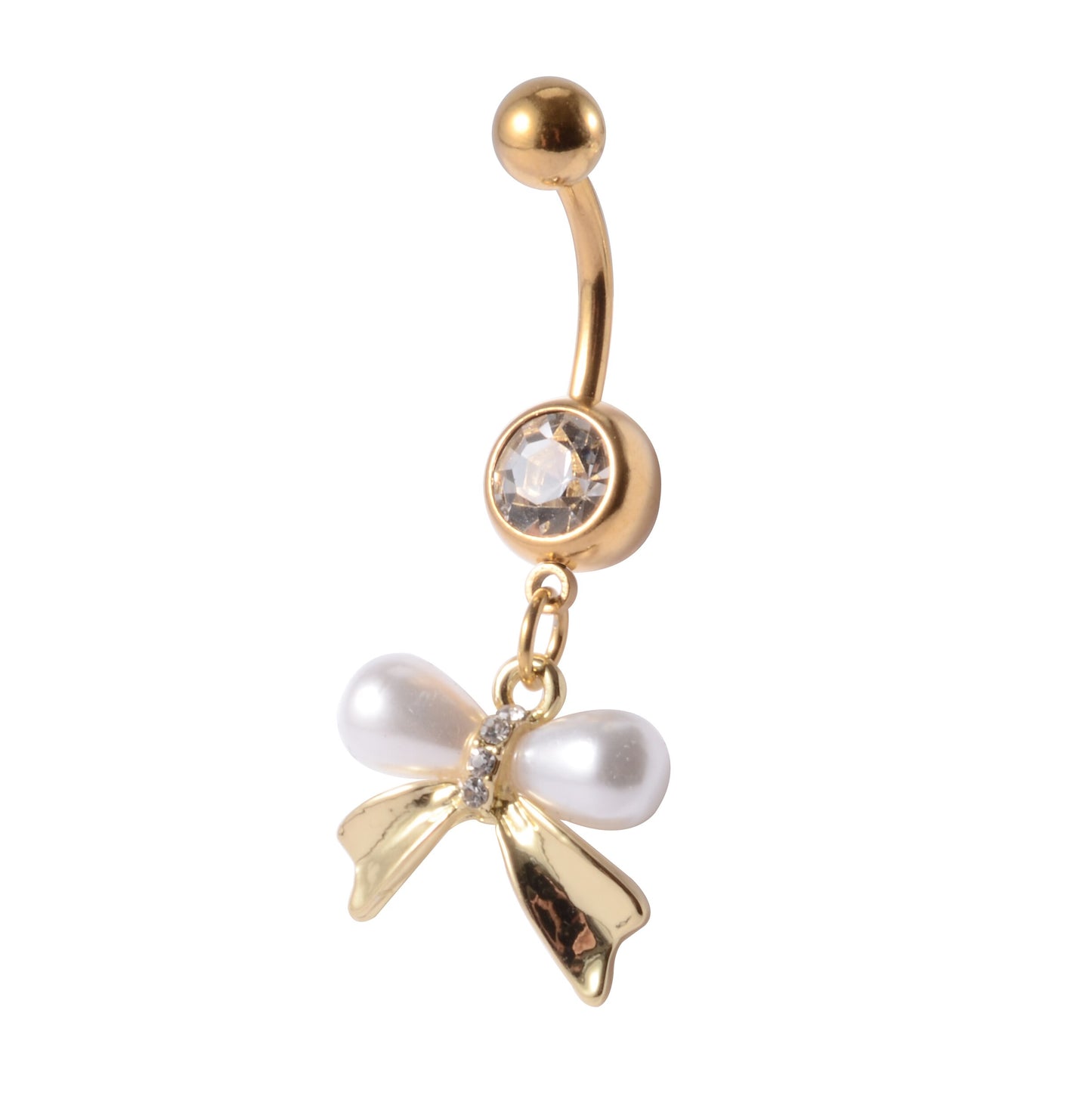 Gold Navel Piercings Dangling Belly Button Rings Body Jewelry