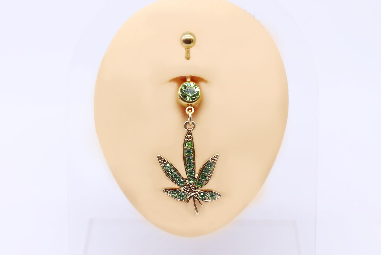Dangle Weed Leaf Belly Button Rings Surgical Steel Jewelry Belly Piercing