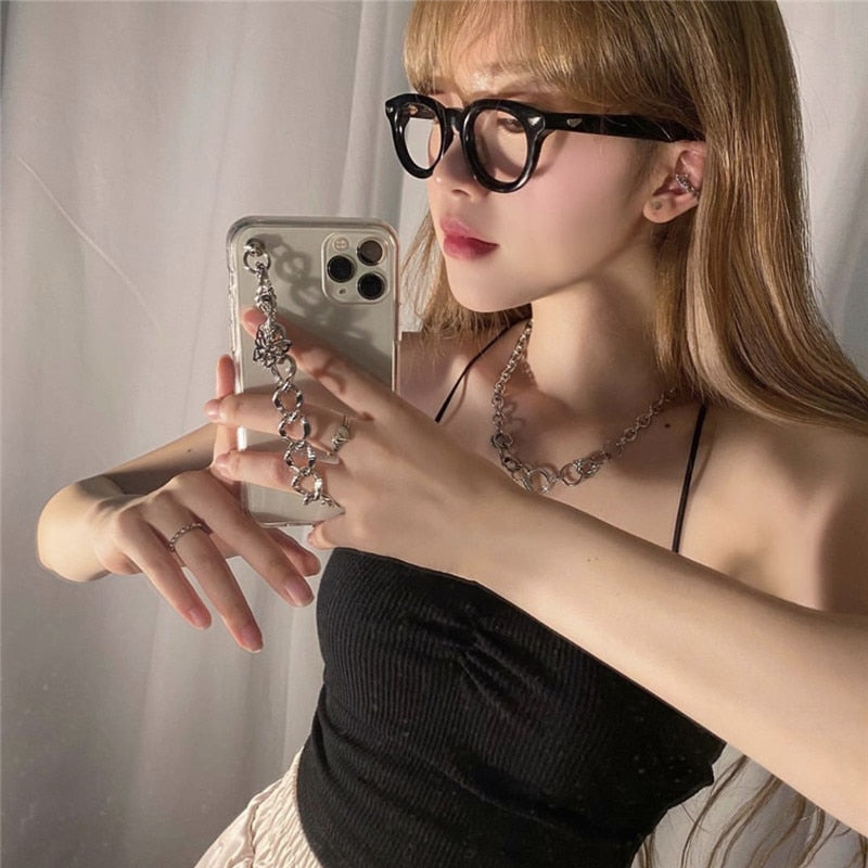 Butterfly Chain Bracelet Transparent soft Phone Case For iPhone Cover