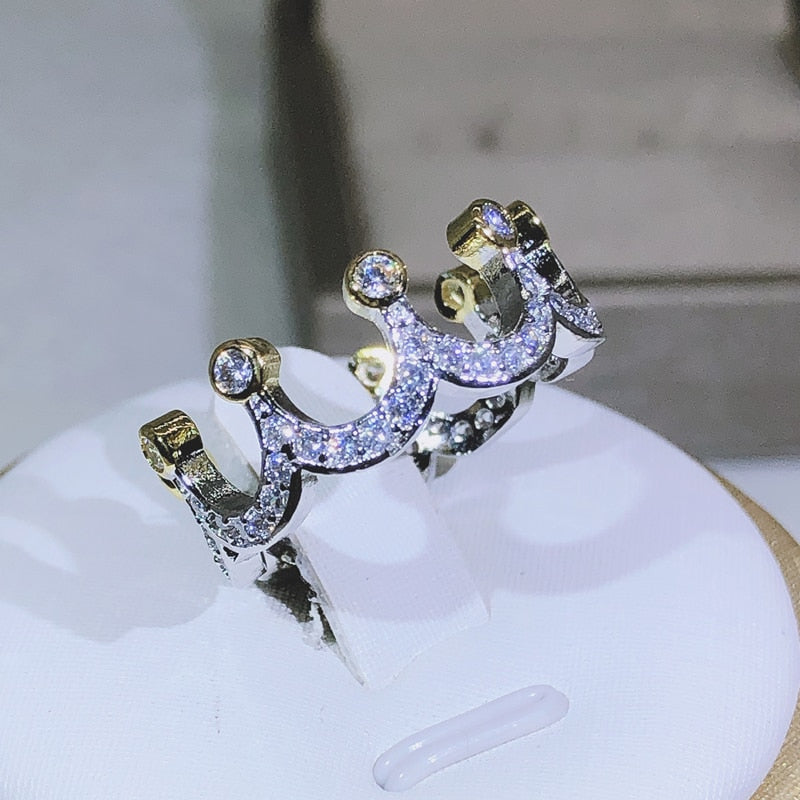 Crown Zircon 925 Sterling Silver Ring Jewelry