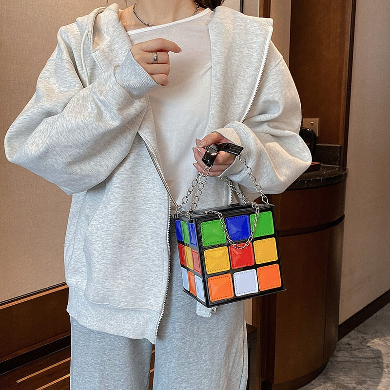 Rubik Cube Purse Handbag