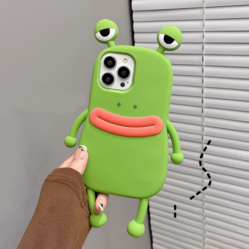 Frog Soft Silicone 3D Phone Case For IPhone Cover