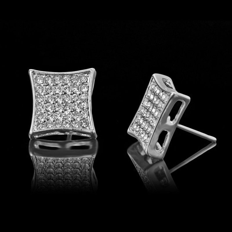 Zircon Stud Variety Earrings Micro Pave Full Bling Jewelry