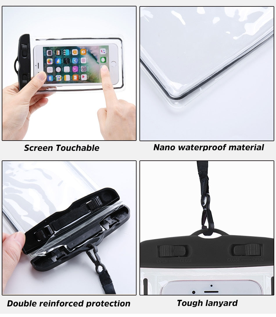 Waterproof Phone Pouch Bag Case (Two Sizes Available)