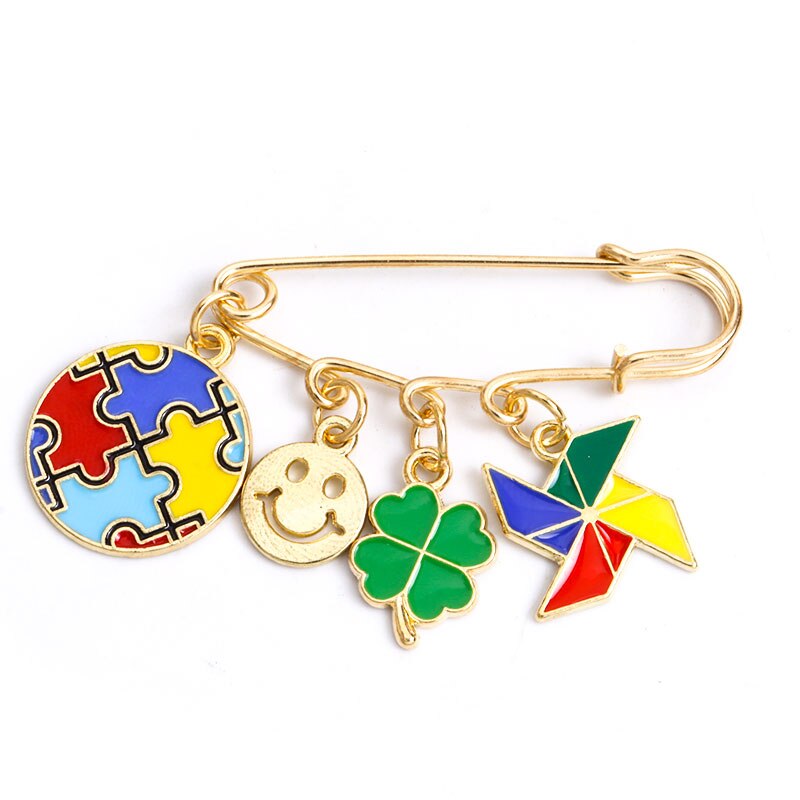 Autism Awareness Enamel Pins Brooches Jewelry