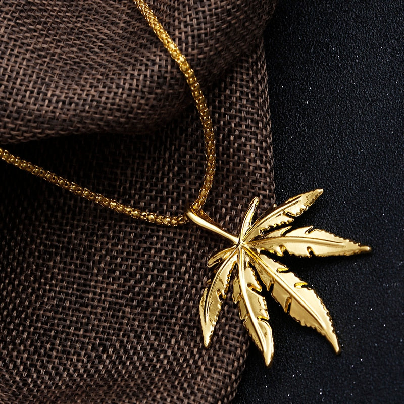 Weed Leaf Necklace Jewelry