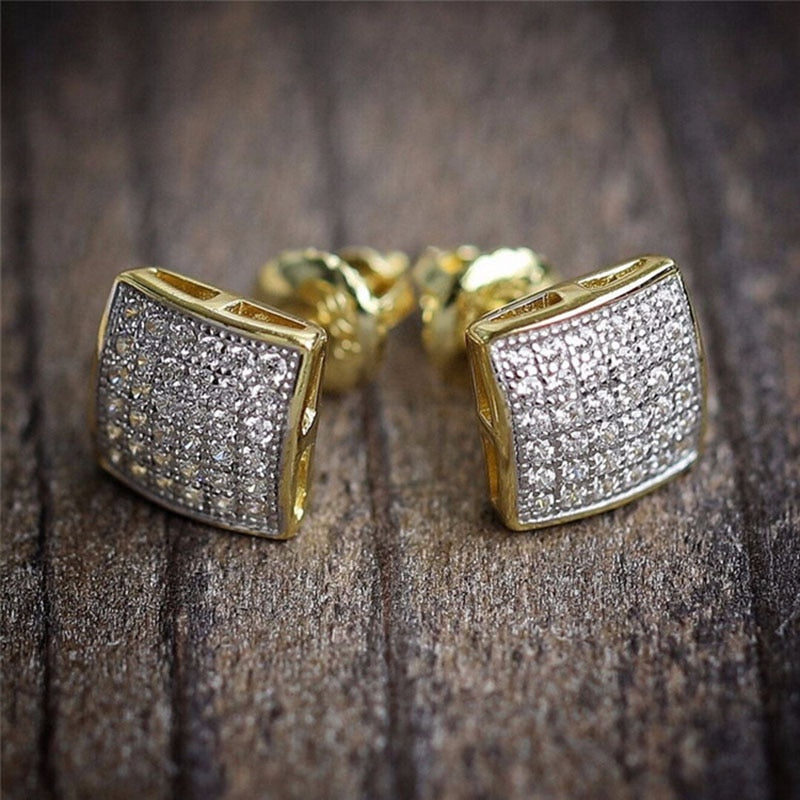 Zircon Stud Variety Earrings Micro Pave Full Bling Jewelry