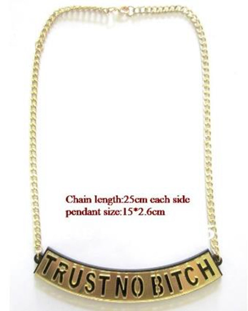 Trust No Bitch Necklace Acrylic Jewelry