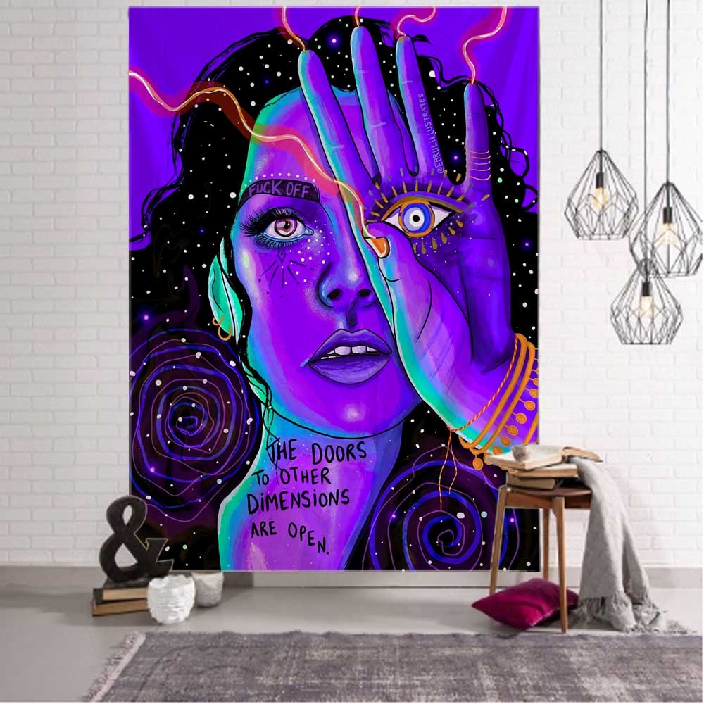 Tapestry Wall Hanging Smoke Girl Wall Art