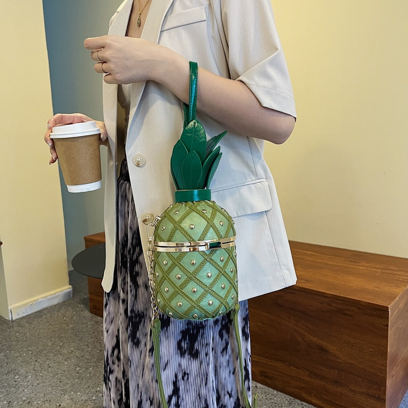 Pineapple Shape Crossbody Bags Purse Woman