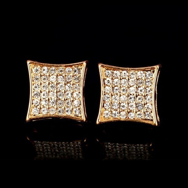 Zircon Stud Variety Earrings Micro Pave Full Bling Jewelry