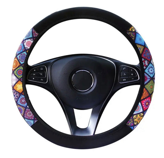 Quilt Design Steering Wheel Cover