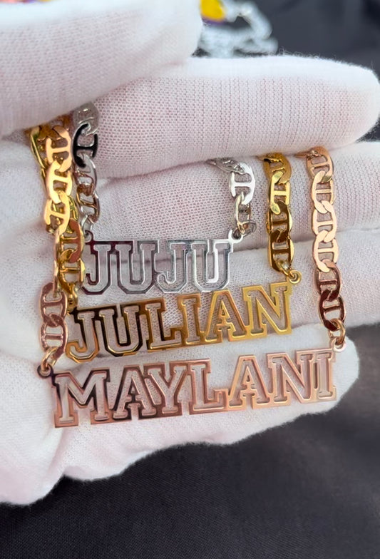 Custom Stainless Steel Nameplate Necklace