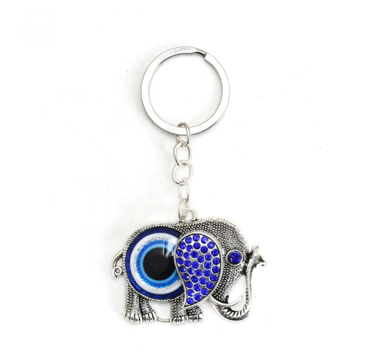 Elephant Evil Eye key Chain