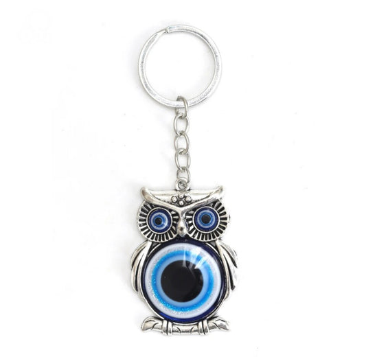 Evil Eye Owl Key Chain