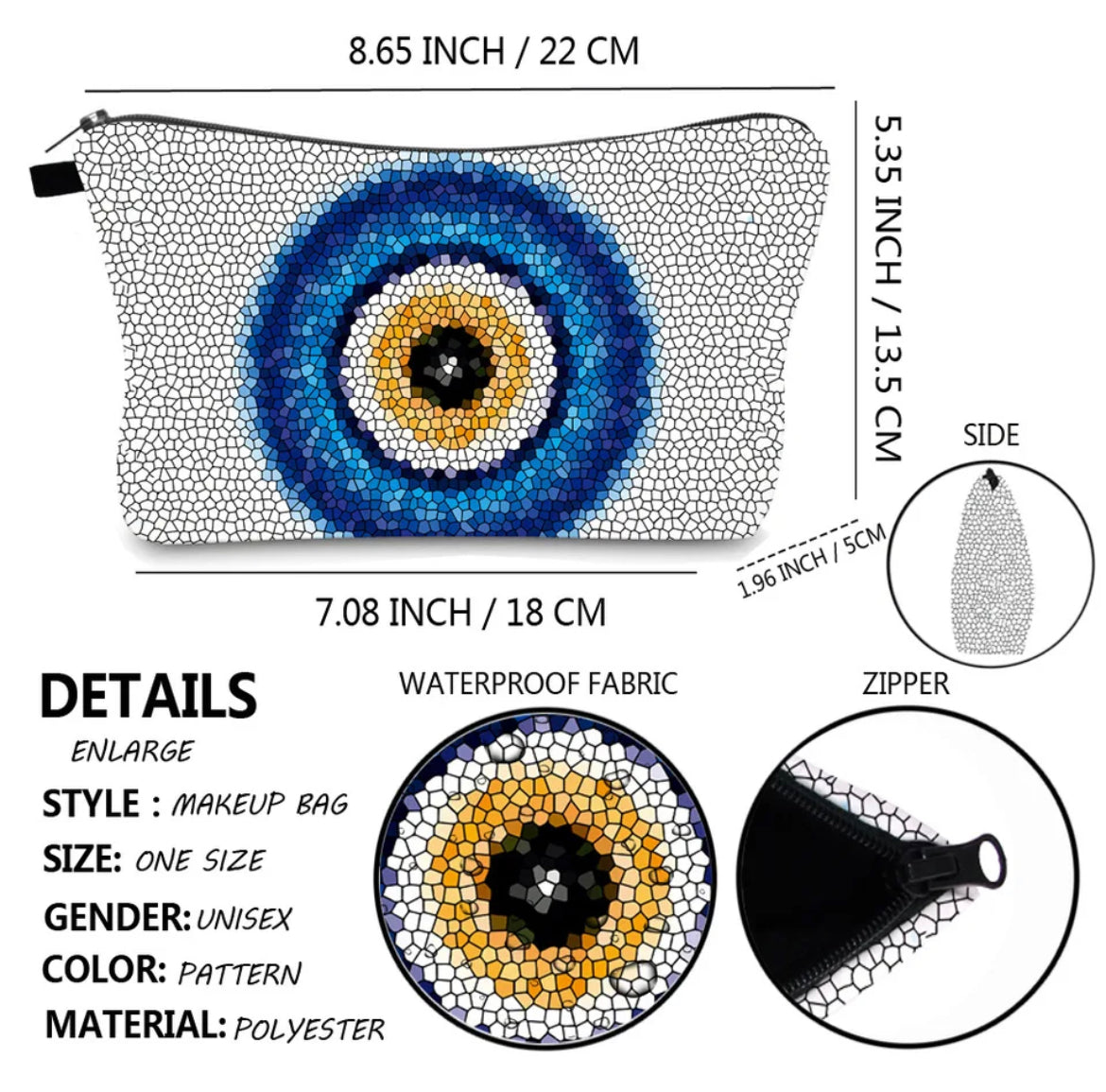 Evil Eye Makeup Bag