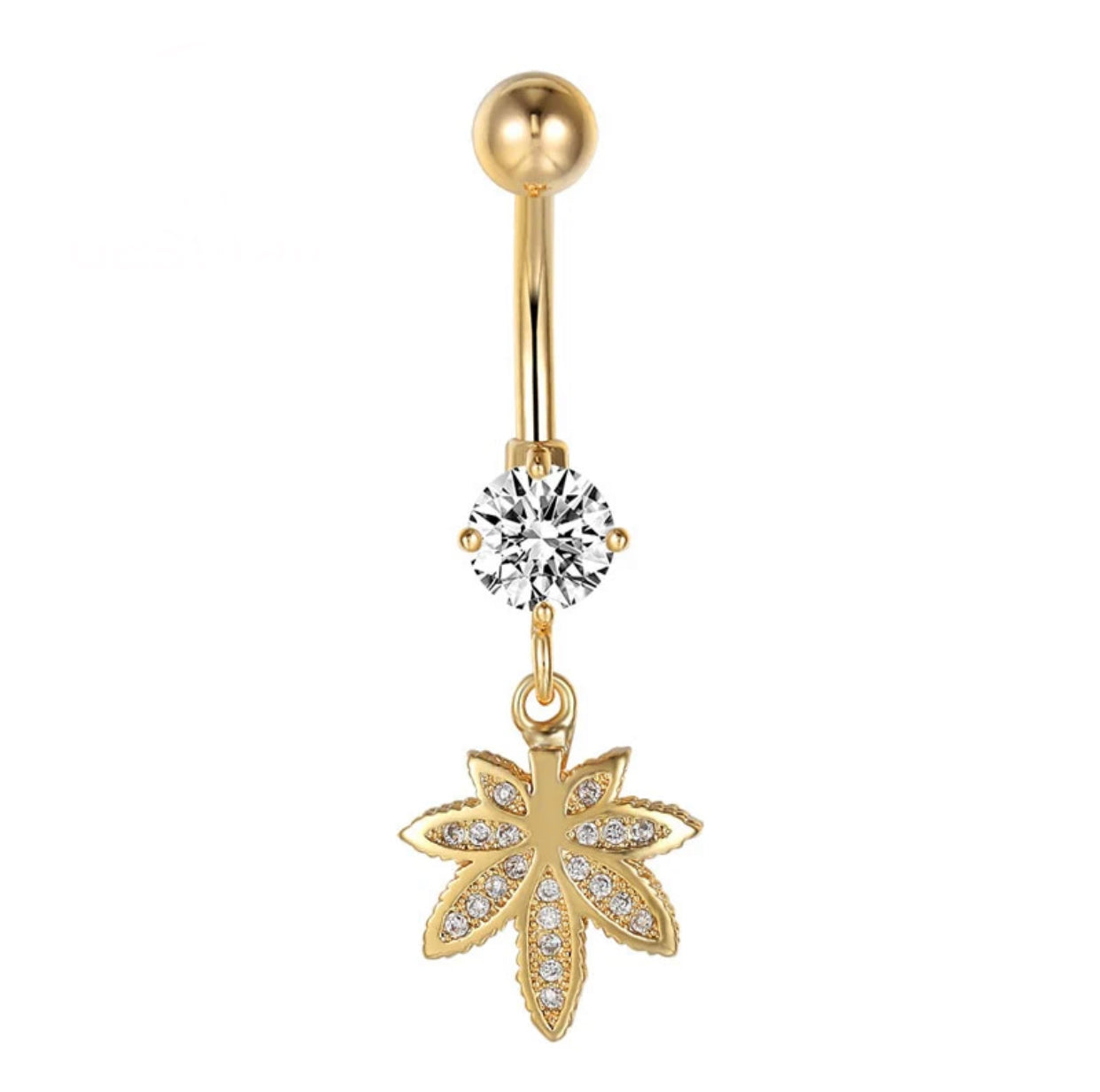 Gold Plated Variety Dangle Navel Belly Button Surgical Steel Piercing Barbell Body Jewelry