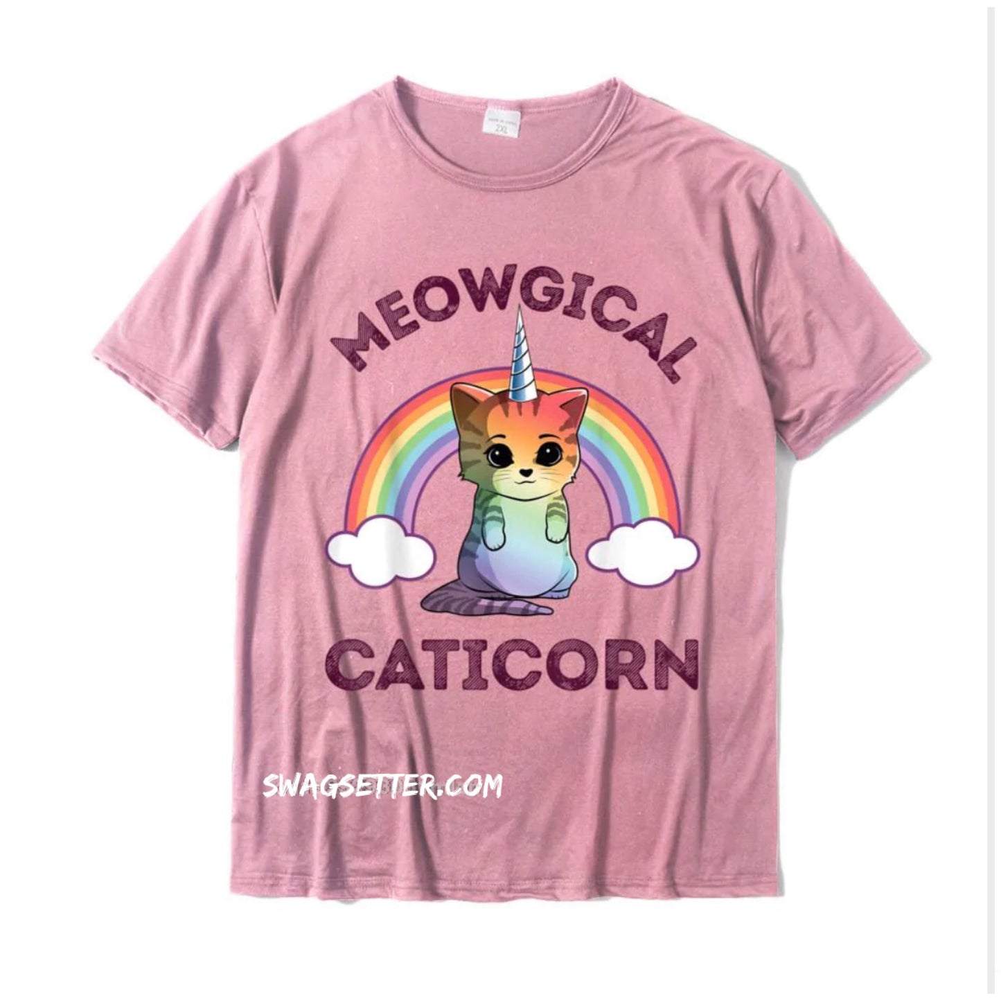 Meowgical Caticorn T Shirt Cotton Casual