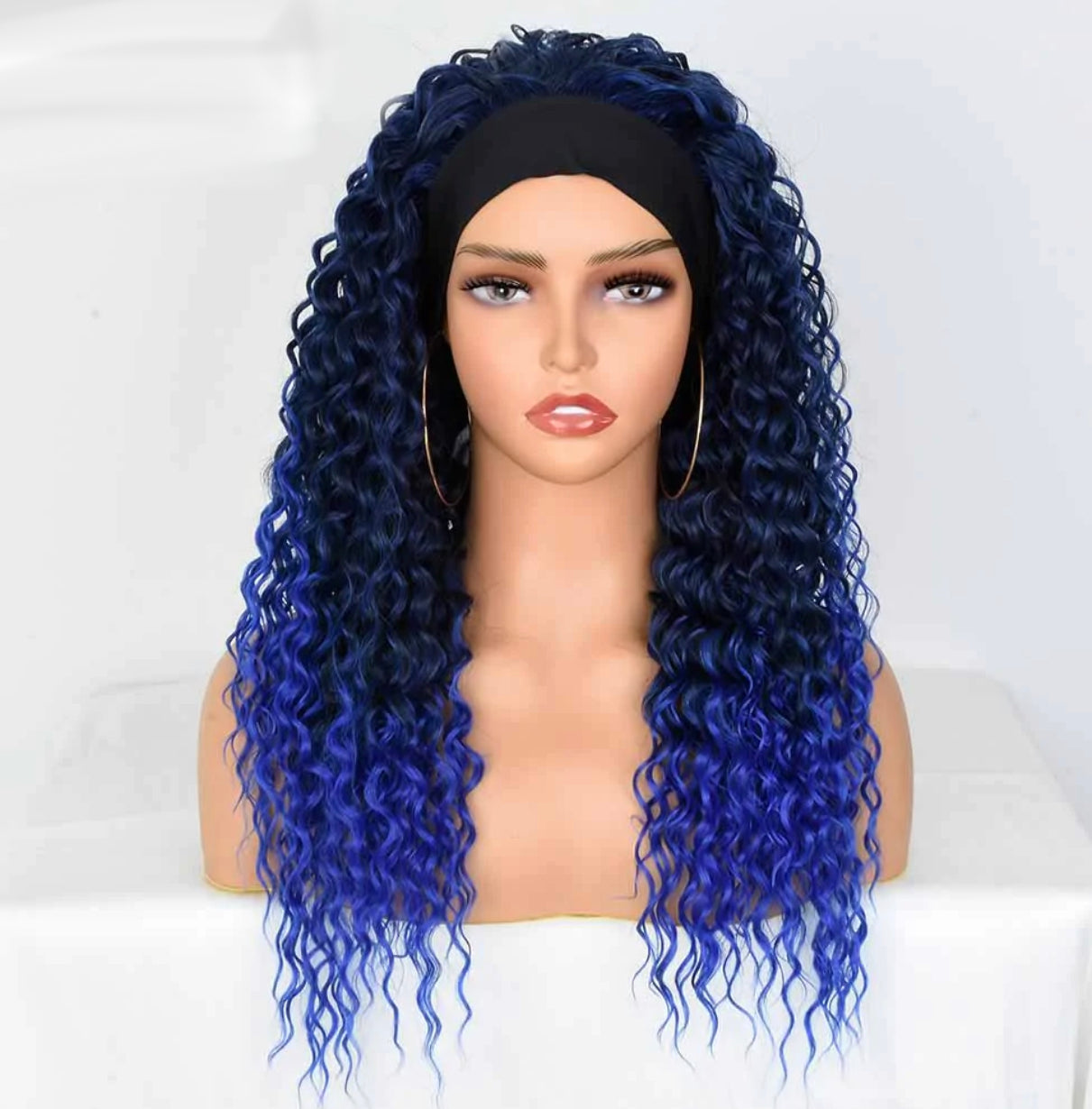 Synthetic Curly Hair Headband Wig Women