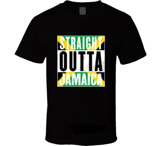 Straight Outta Jamaica Jamaican Pride T-Shirt