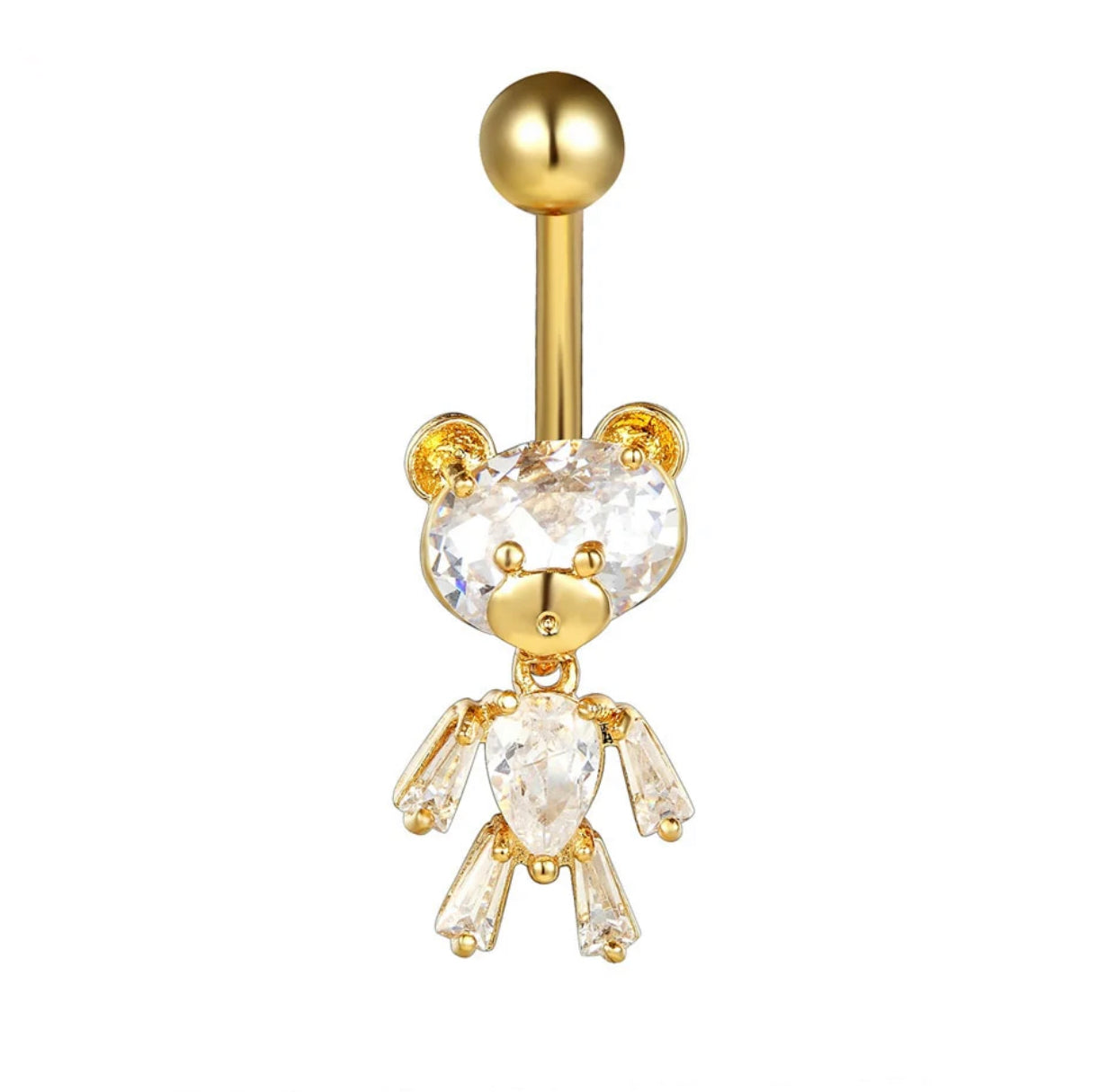 Gold Plated Variety Dangle Navel Belly Button Surgical Steel Piercing Barbell Body Jewelry