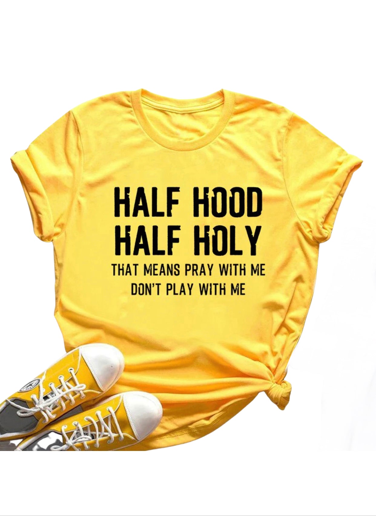 Half Hood Half Holy Shirt That Means Pray with Me Womens T Shirt