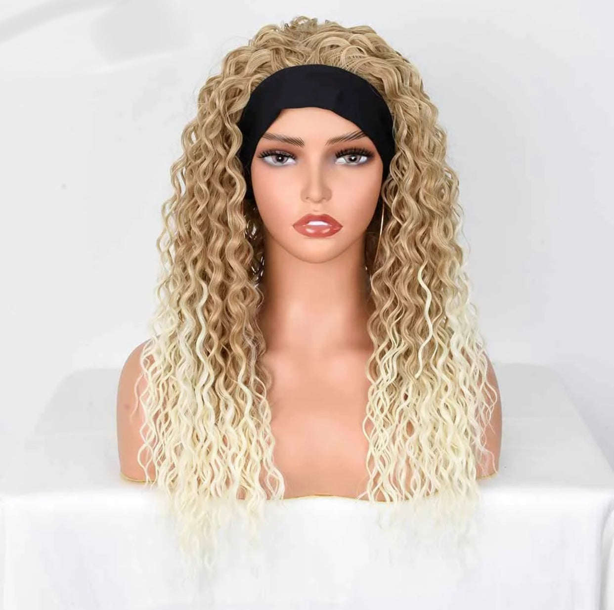 Synthetic Curly Hair Headband Wig Women