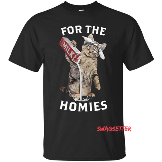 Cat for The Homies Milk Graphic T-Shirt