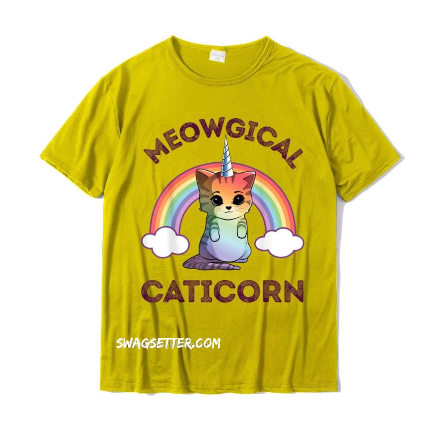 Meowgical Caticorn T Shirt Cotton Casual