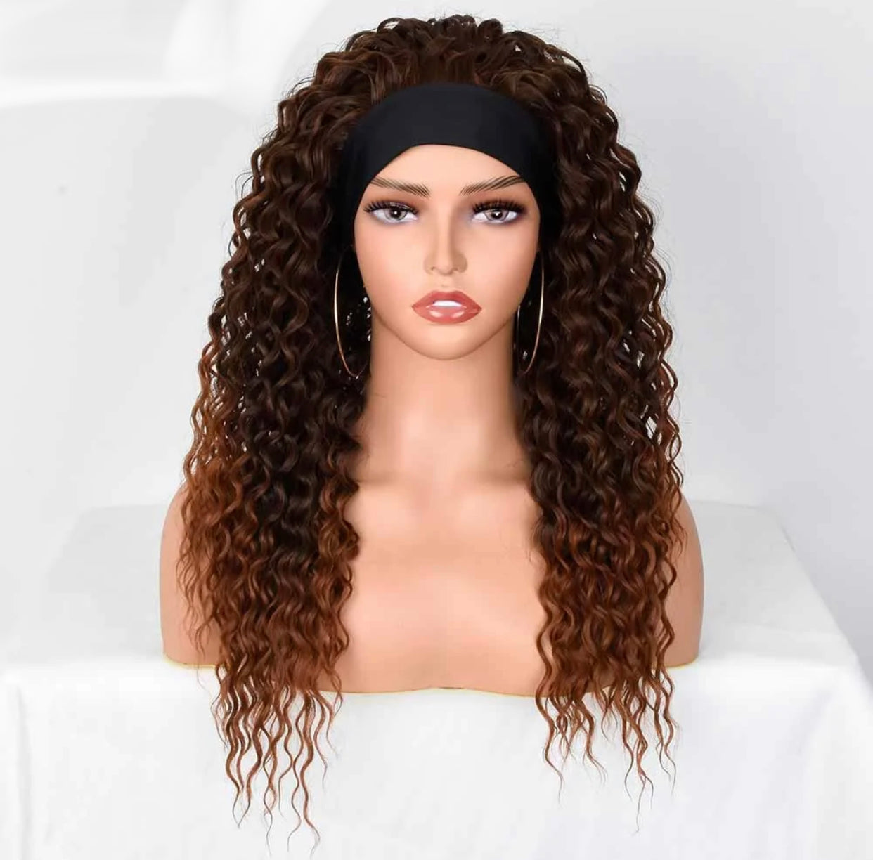 Synthetic Curly Hair Headband Wig Women