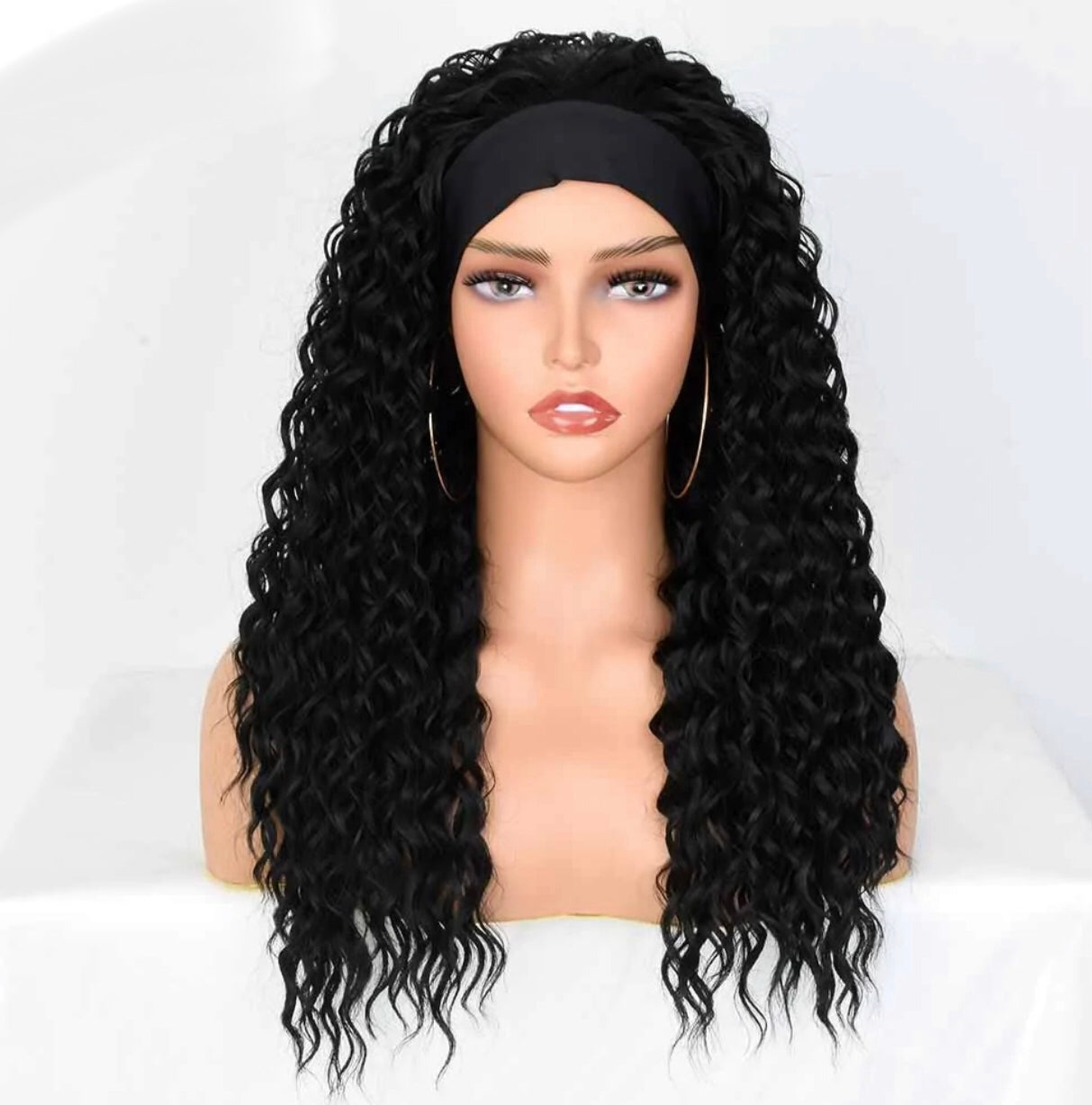 Synthetic Curly Hair Headband Wig Women