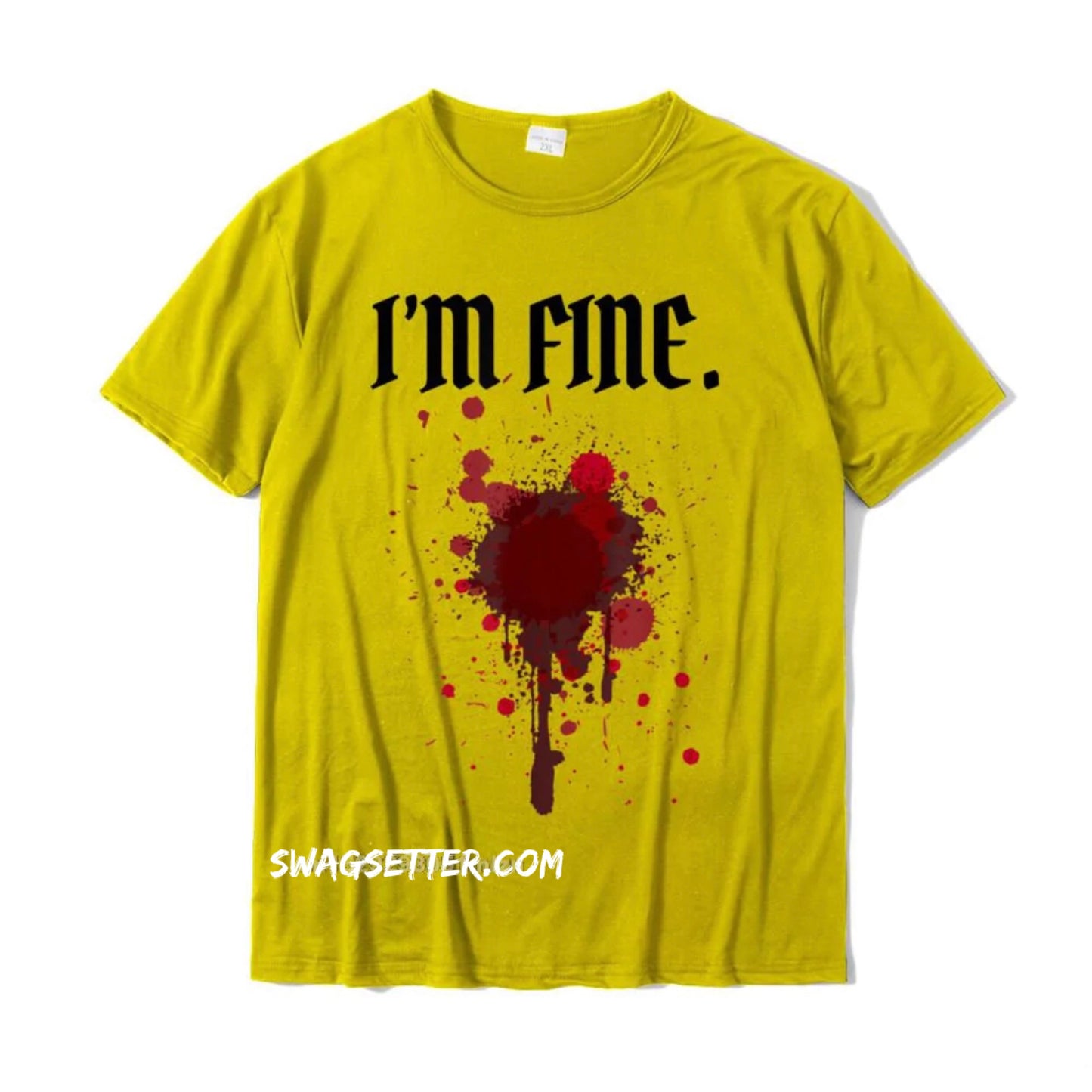 Blood Stain Im Fine Blood Gun-Shot Wound T-Shirt Cotton