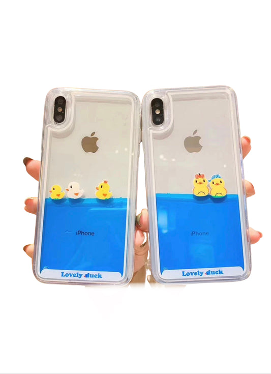 Swimming Duck Liquid Cover Case For iPhone Cover