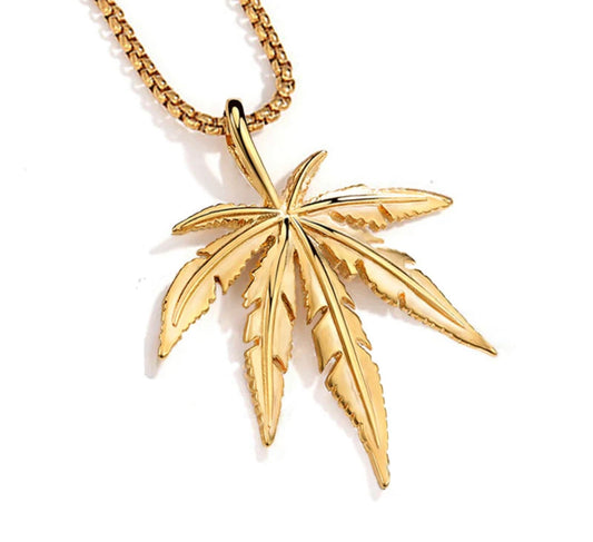 Weed Leaf Necklace Jewelry