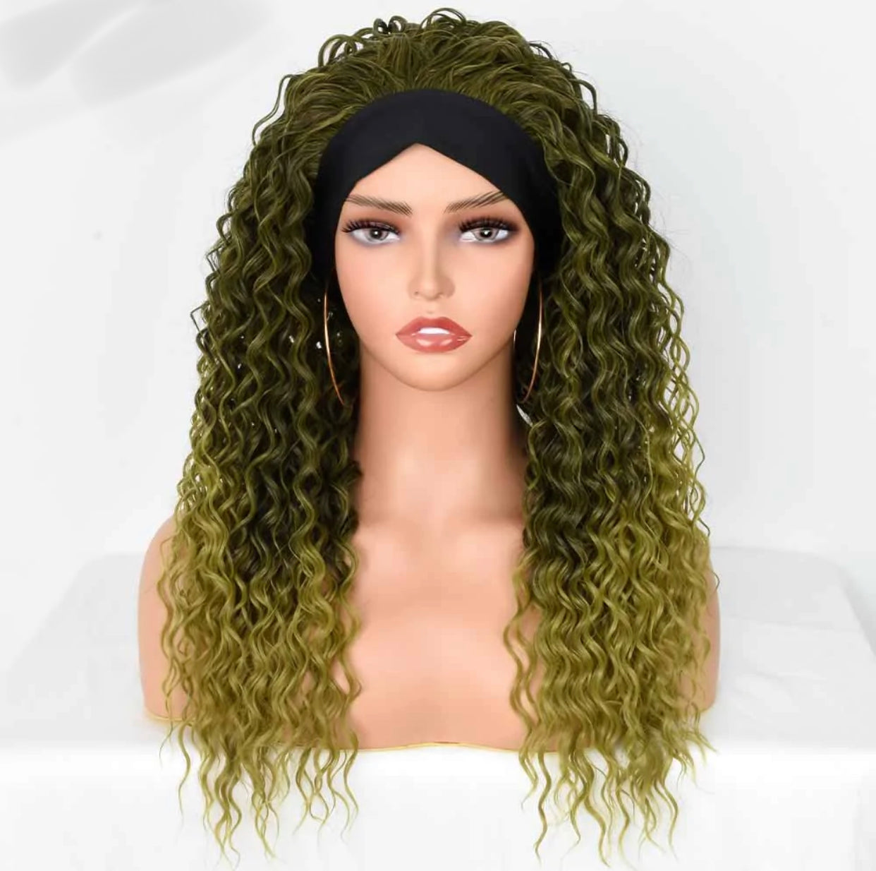 Synthetic Curly Hair Headband Wig Women